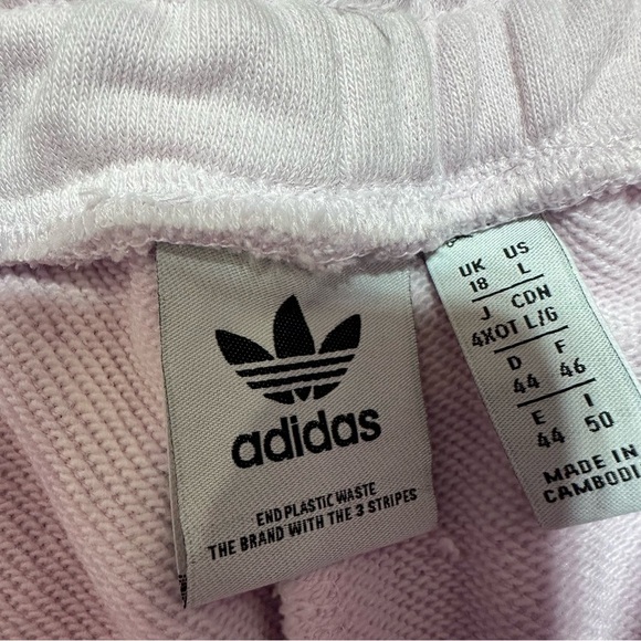Adidas Originals Adicolor Jogger Sweatpants Drawcord Fleece Logo Pink Size Large - Picture 6 of 8